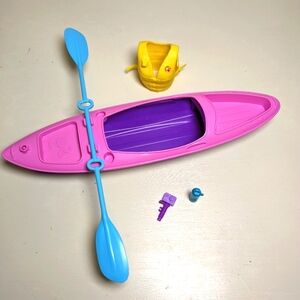 Barbie kayak set with paddles and accessories